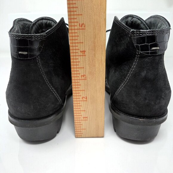 Dansko Boots Womens Black Leather Nubuck 38 US 7.5 - 8 Joy Ankle Booties Shoes - Picture 6 of 9
